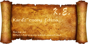 Karácsony Edina névjegykártya