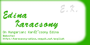 edina karacsony business card